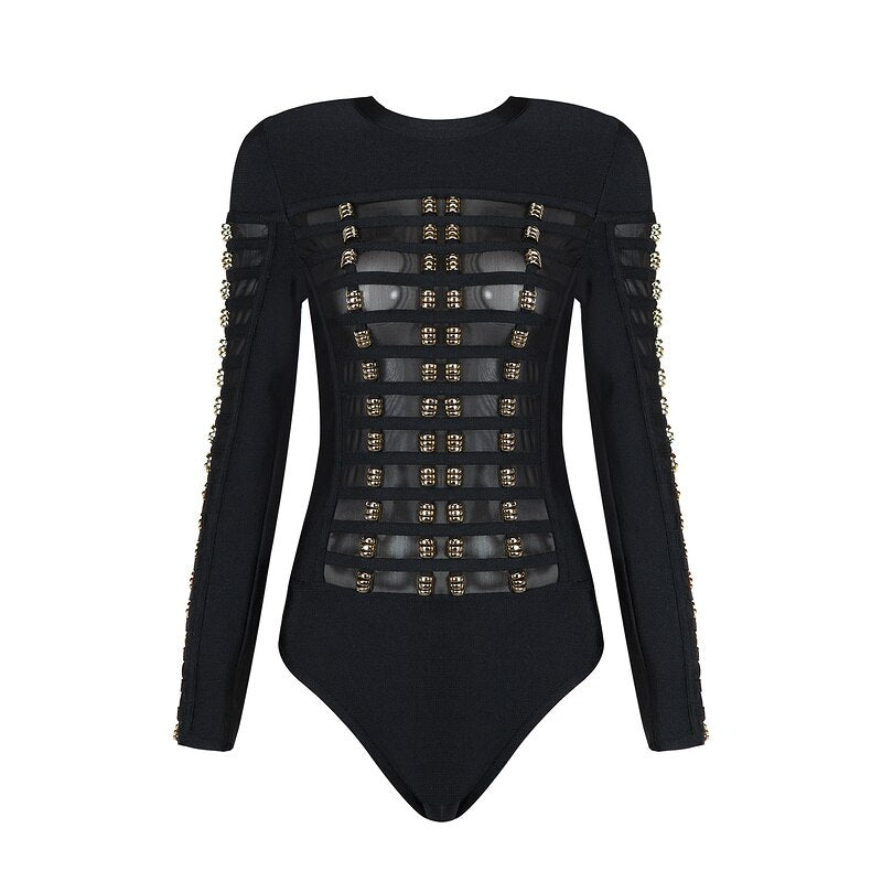 Gladiator Sheer  Bodysuit