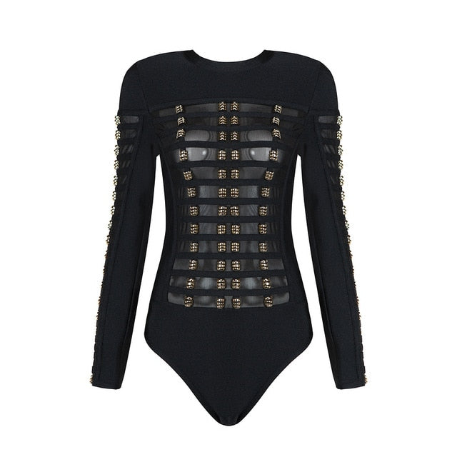 Gladiator Sheer  Bodysuit