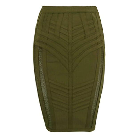 Olive Bodycon Pencil Skirt